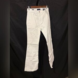 Piombo Women’s size 2 White Flare Long Jeans, 31” inseam‎
